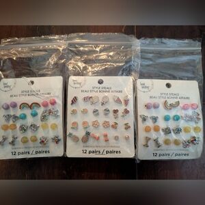 3 Packs Of Bead Landing Style Steals Earring Set